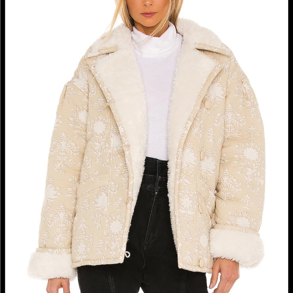 Tularosa Cream Printed Jacket Sz XS